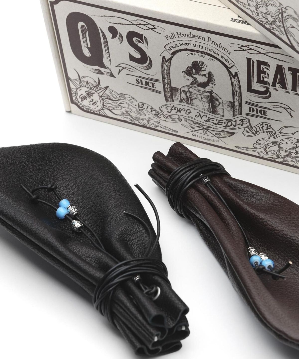 래쉬(LASH) Small Cross Pouch(lash x Qs leather)[Brown]