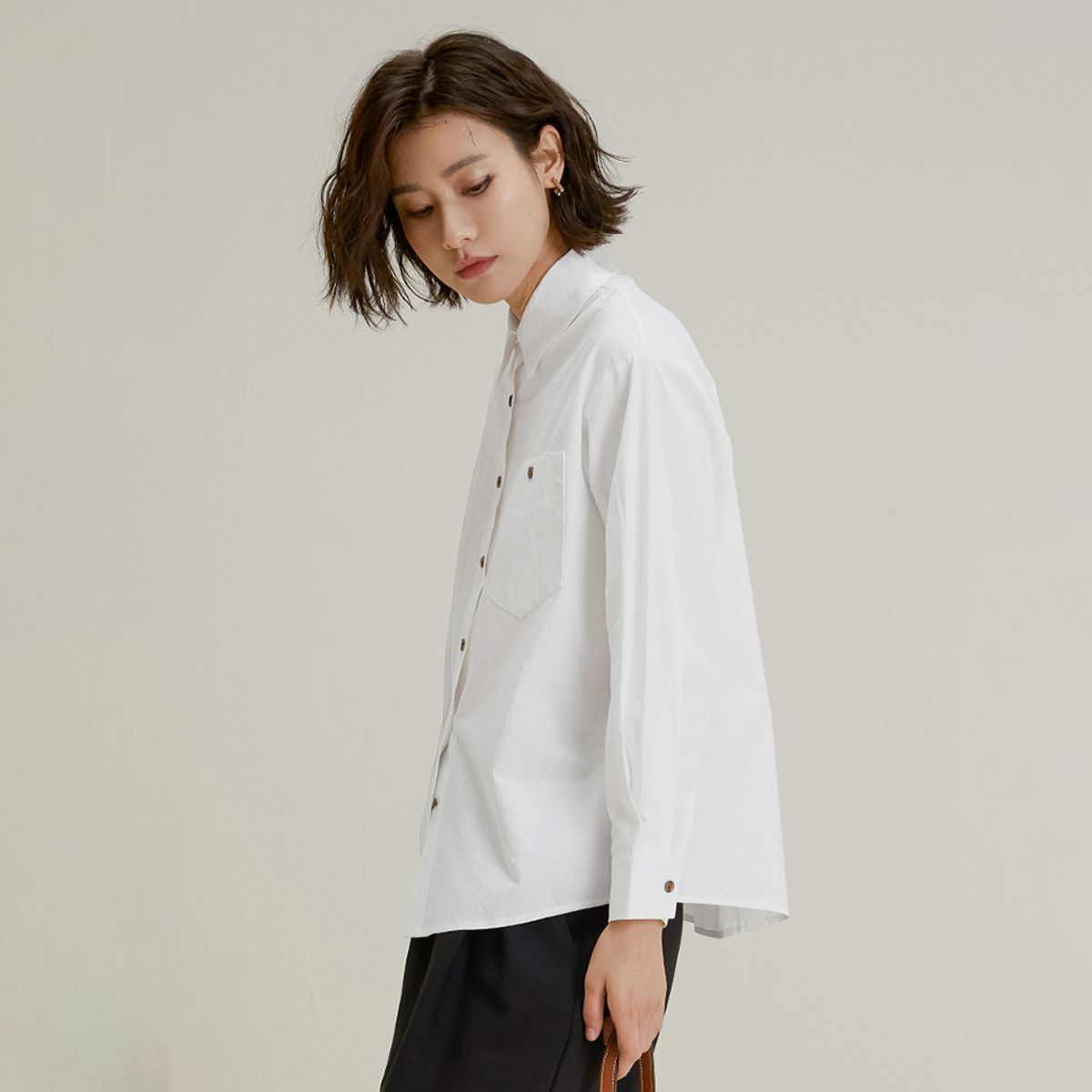 랭썬(LANGSON) LS_Front button pocket shirt_WHITE