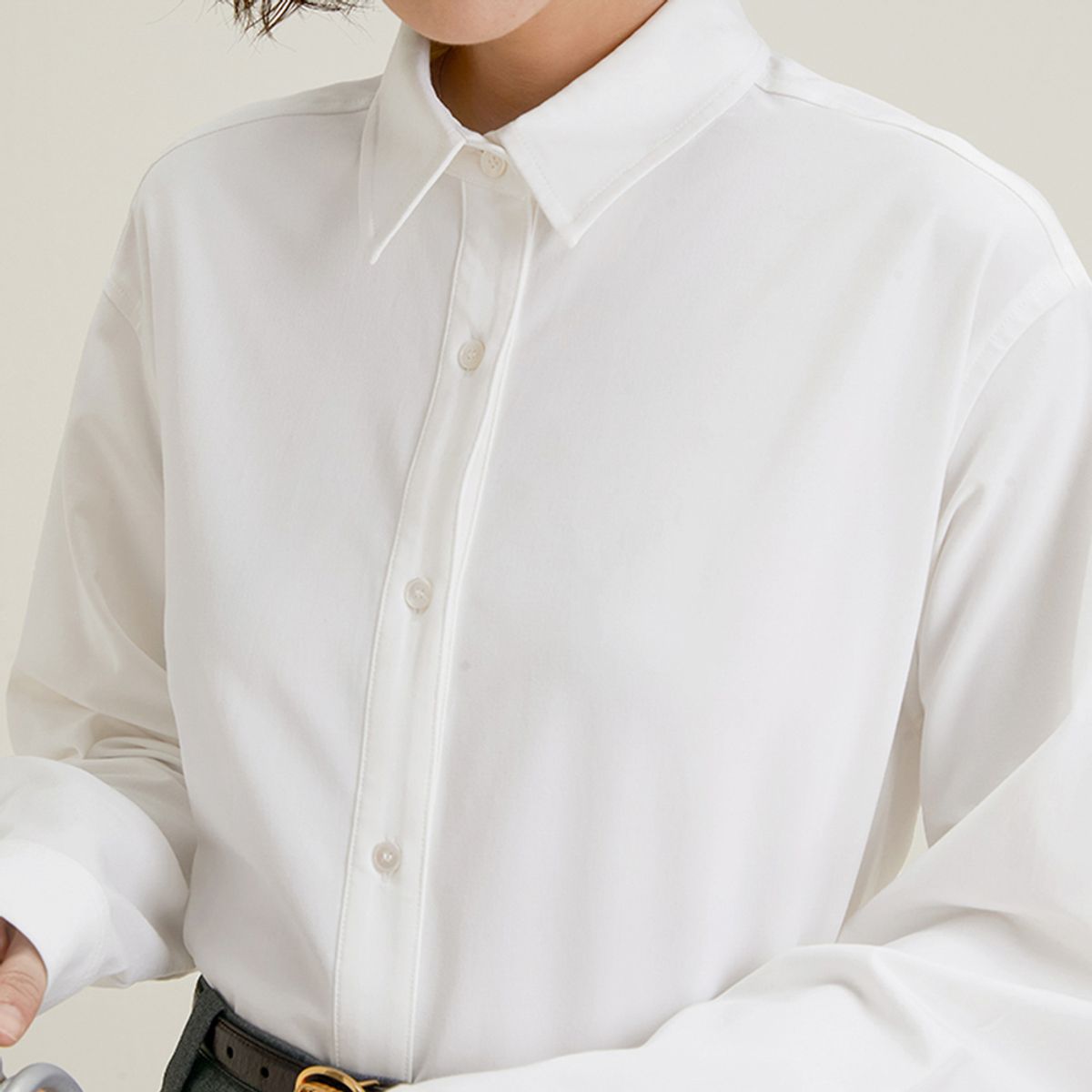 랭썬(LANGSON) LS_Minimal white shirt