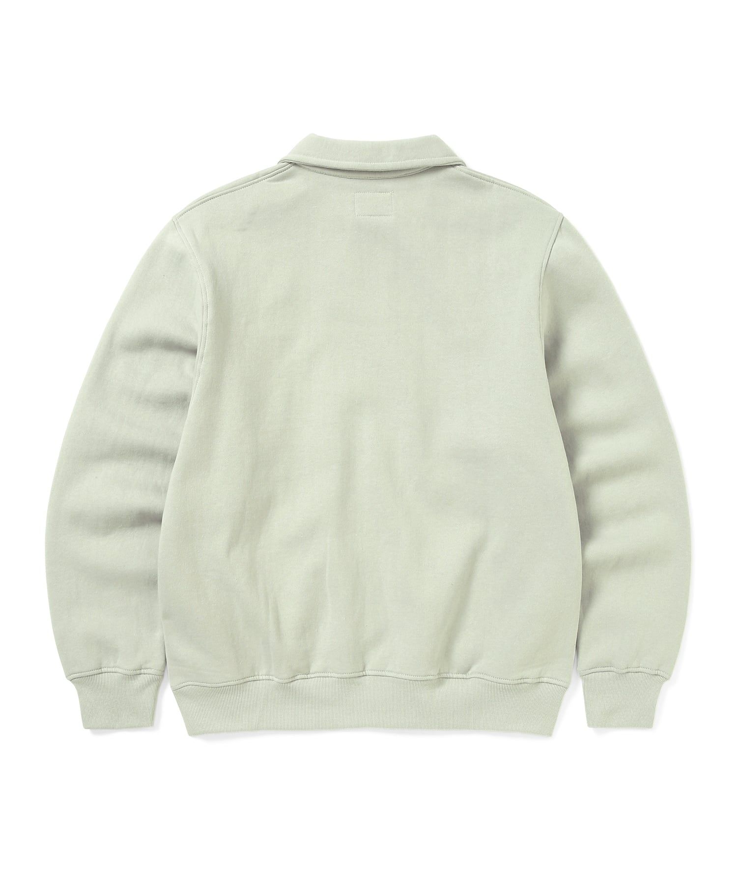 MUSINSA | thisisneverthat® Open Collar Sweatshirt Stone
