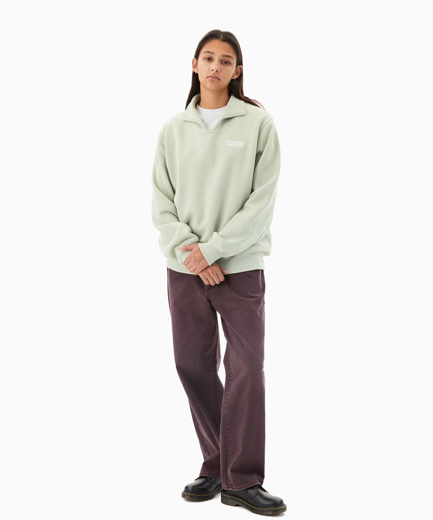 ★thisisneverthat★Open Collar Sweatshirt Open Collar Sweatshirt - thisisneverthat®