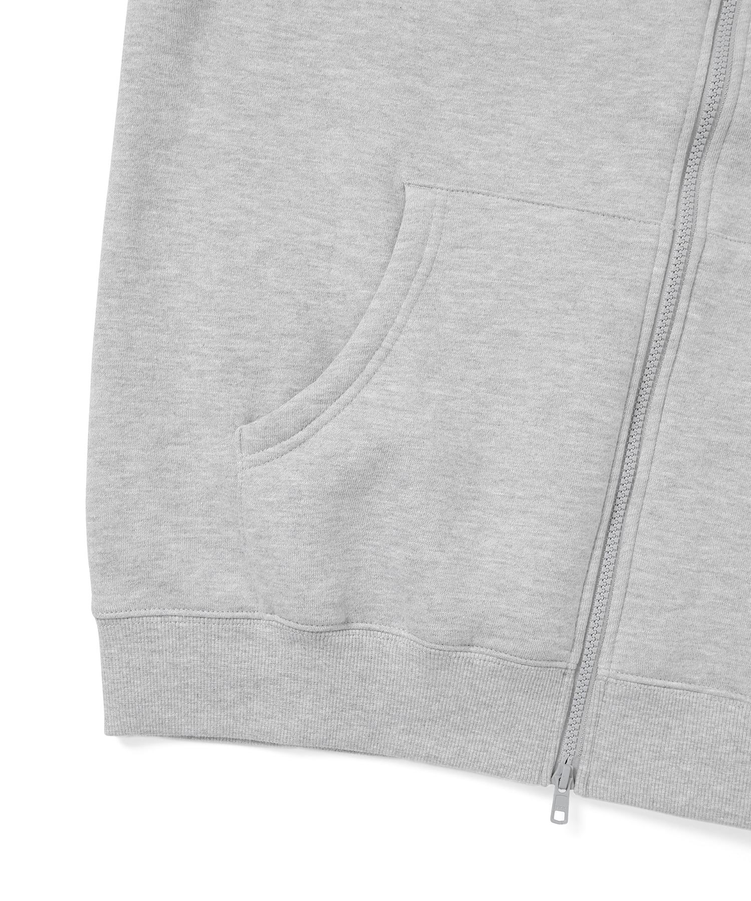 MUSINSA | thisisneverthat® CP INTL. Logo Zip Hoodie Heather Gray
