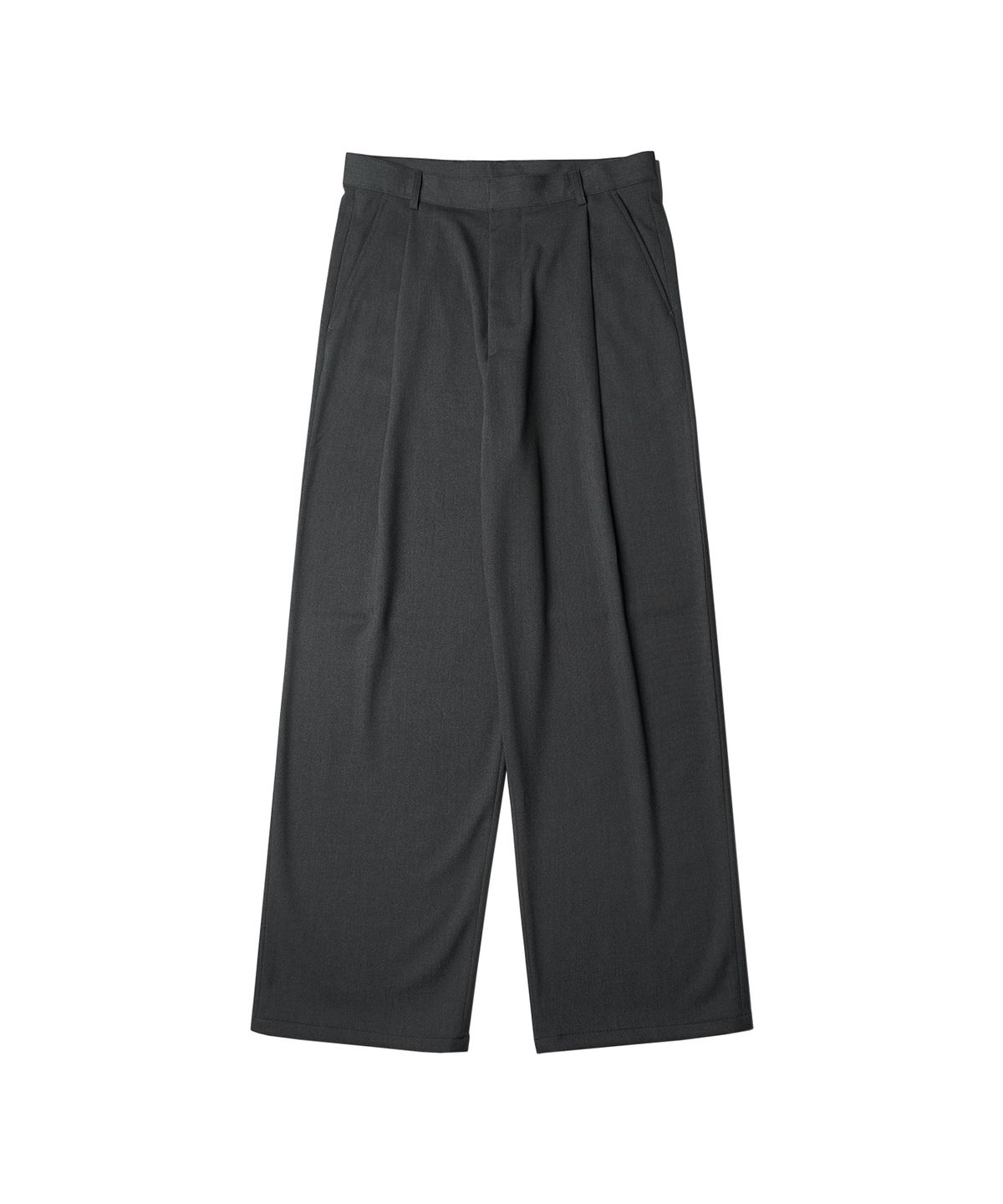 하프크라이즈 레이아웃(HALBKREIS LAYOUT) P10029 Wool wide slacks_Charcoal