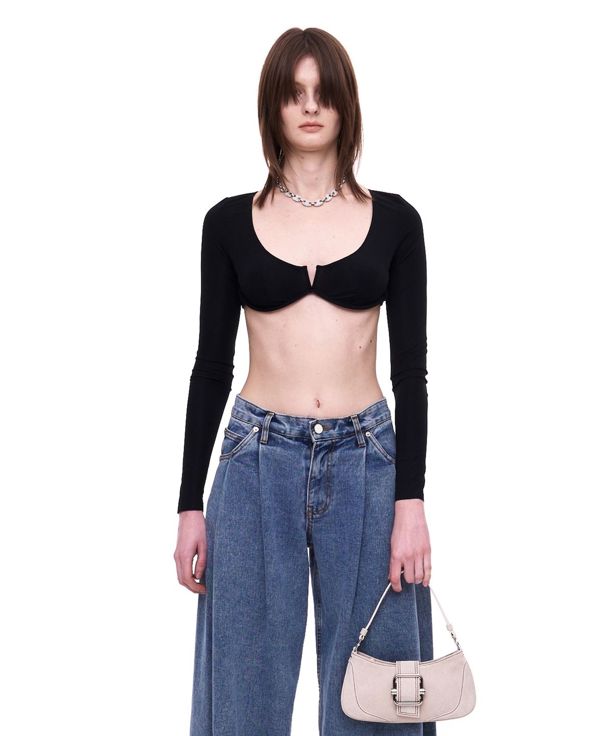 오소이(OSOI) SHOULDER BROCLE_SMALL [DENIM CREAM]