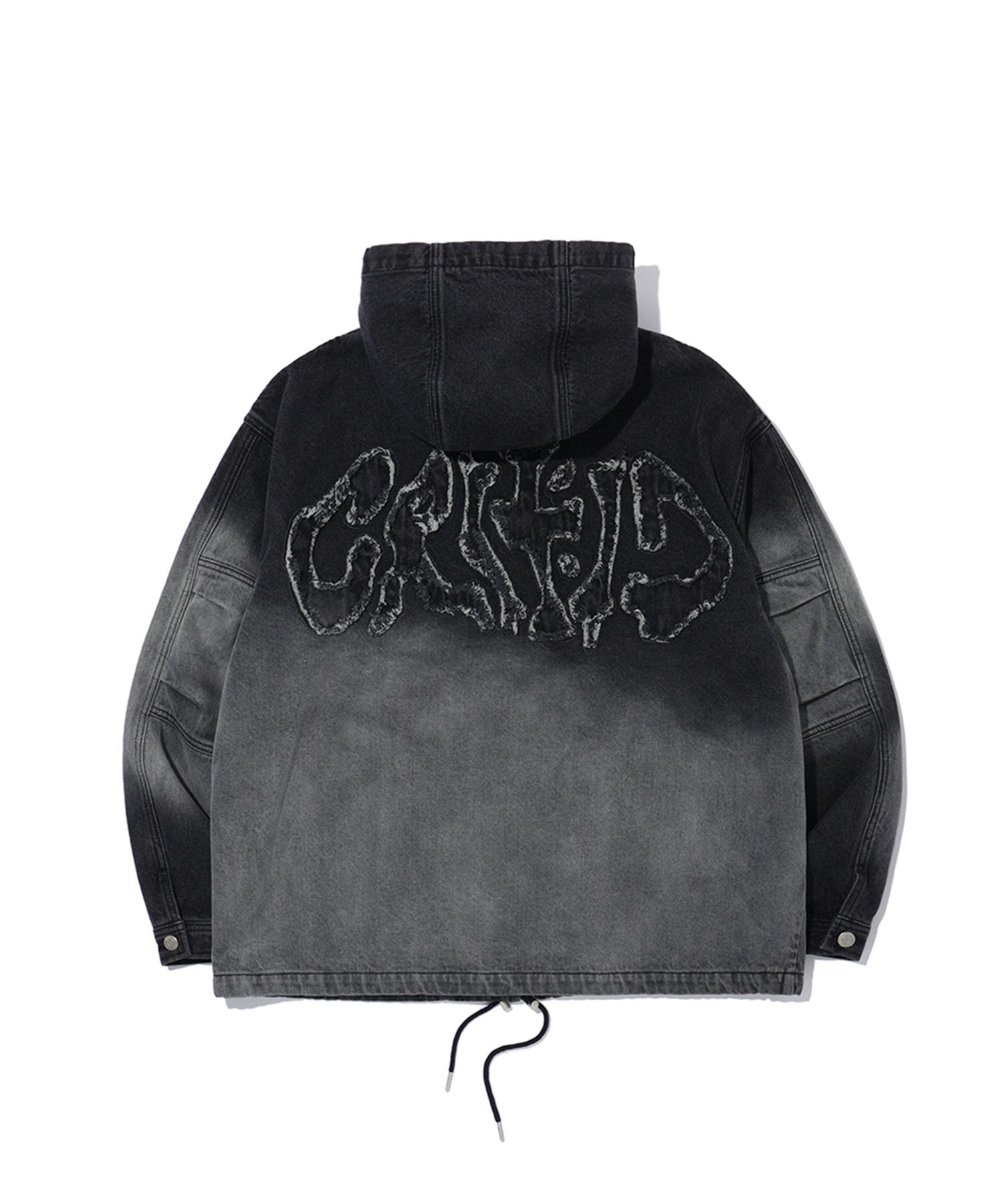 MUSINSA | ILLIGO 129 Logo Patch Hoodie Charcoal