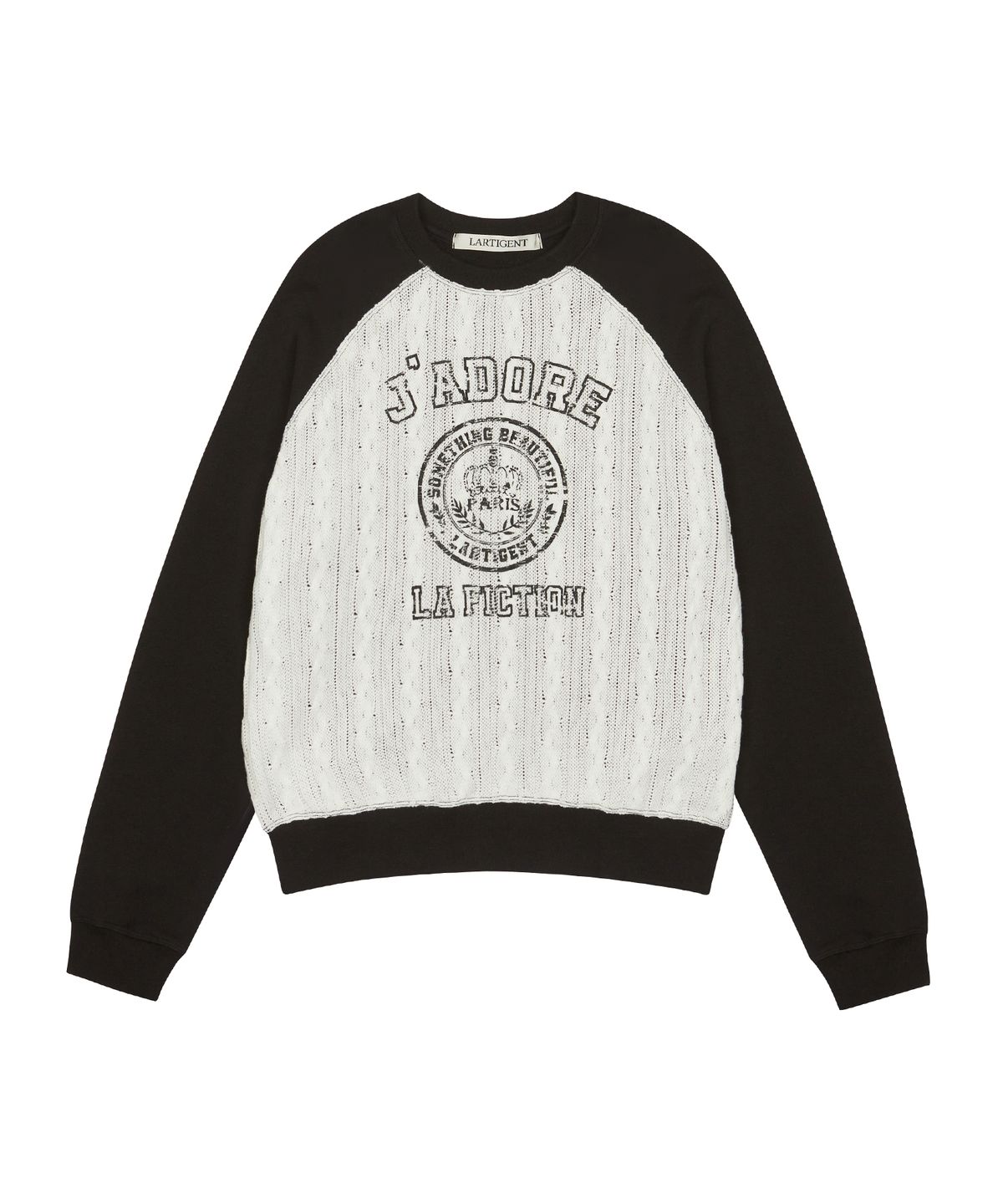 라티젠(LARTIGENT) L6 CABLE SWEATSHIRT(WHITE)