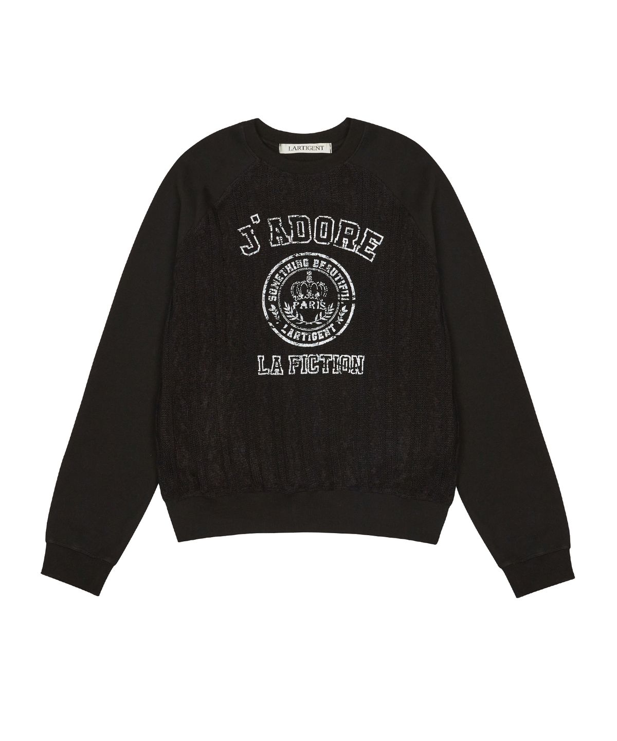 라티젠(LARTIGENT) L6 CABLE SWEATSHIRT(BLACK)