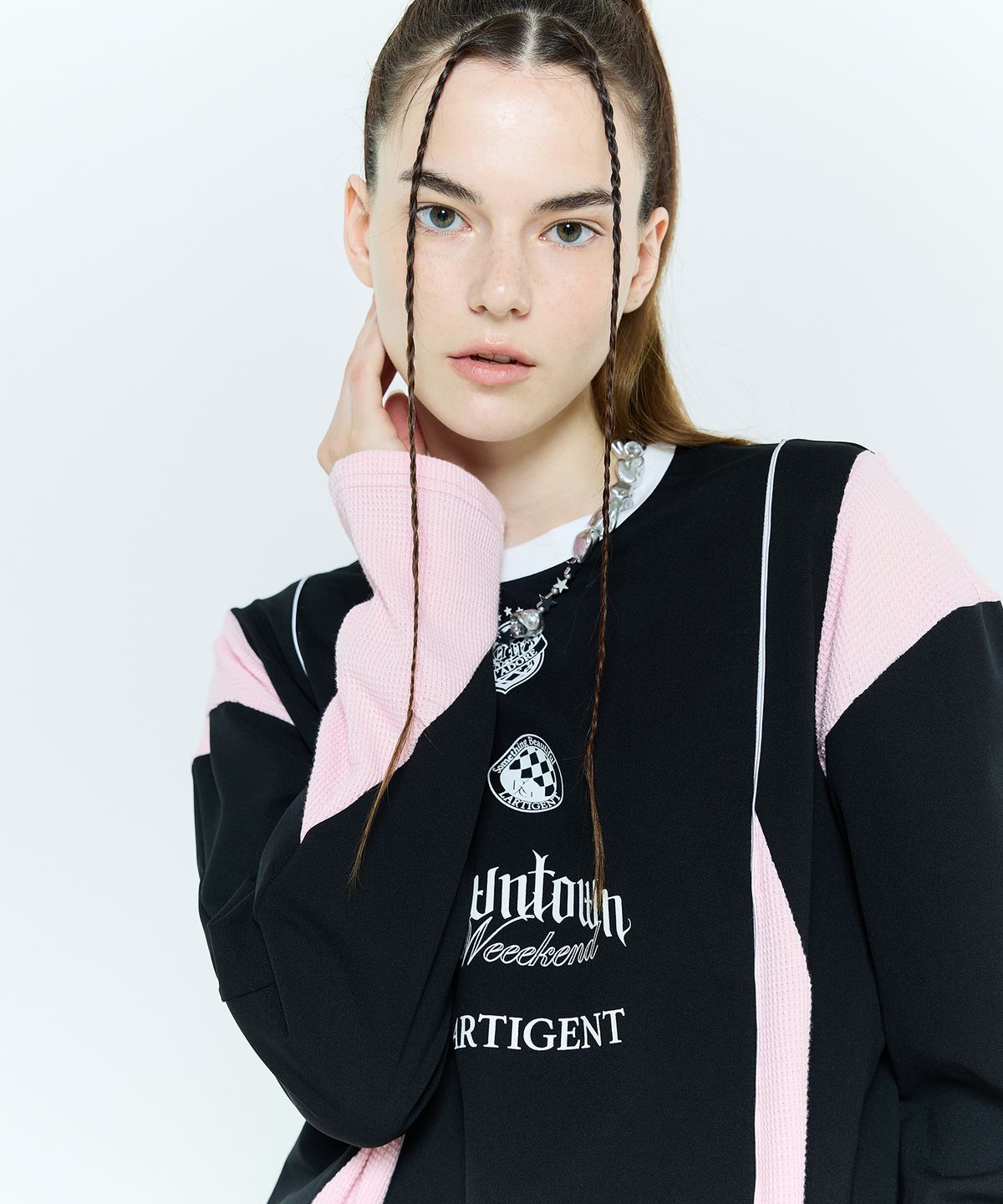 라티젠(LARTIGENT) L6 BLOCK JERSEY TOP(BLACK)