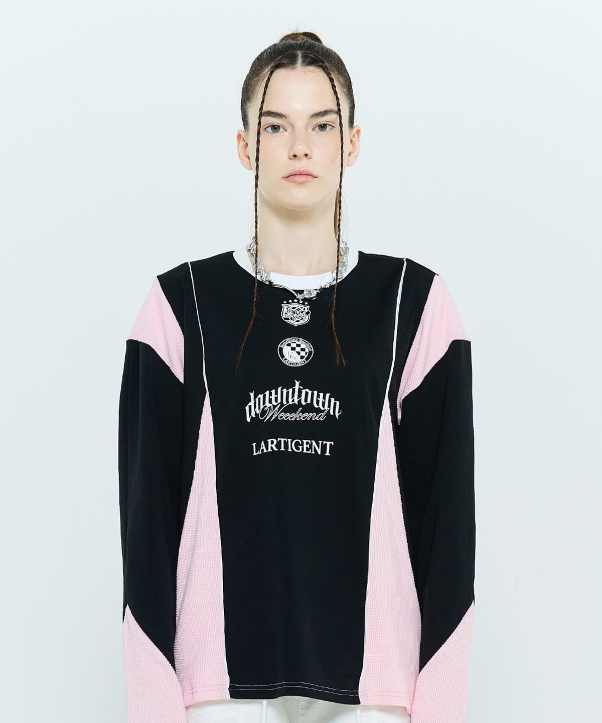 라티젠(LARTIGENT) L6 BLOCK JERSEY TOP(BLACK)