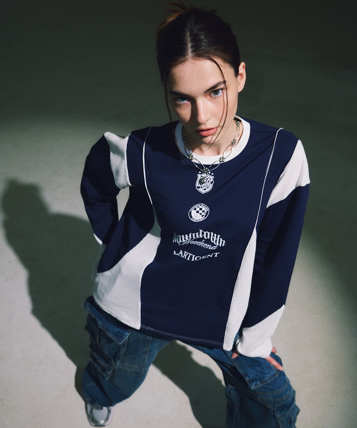 라티젠(LARTIGENT) L6 BLOCK JERSEY TOP(NAVY)