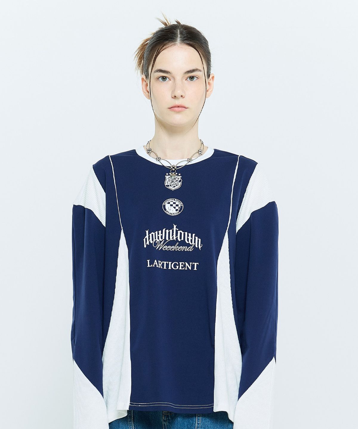 라티젠(LARTIGENT) L6 BLOCK JERSEY TOP(NAVY)