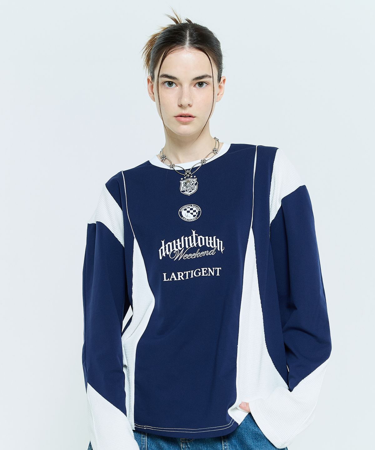라티젠(LARTIGENT) L6 BLOCK JERSEY TOP(NAVY)