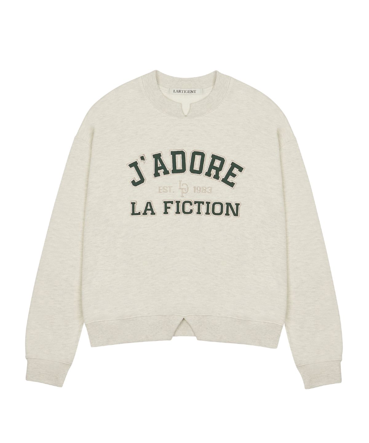 라티젠(LARTIGENT) L6 APPLIQUE CUT POINT SWEATSHIRT(OATMEAL)