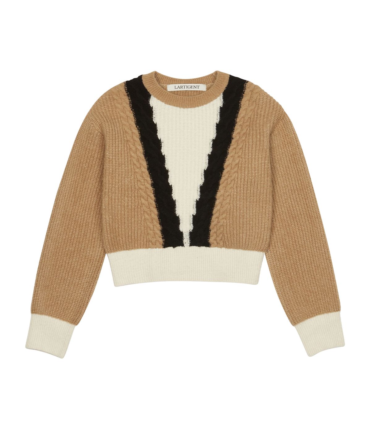 라티젠(LARTIGENT) L6 CABLE COLOR KNIT(BROWN)