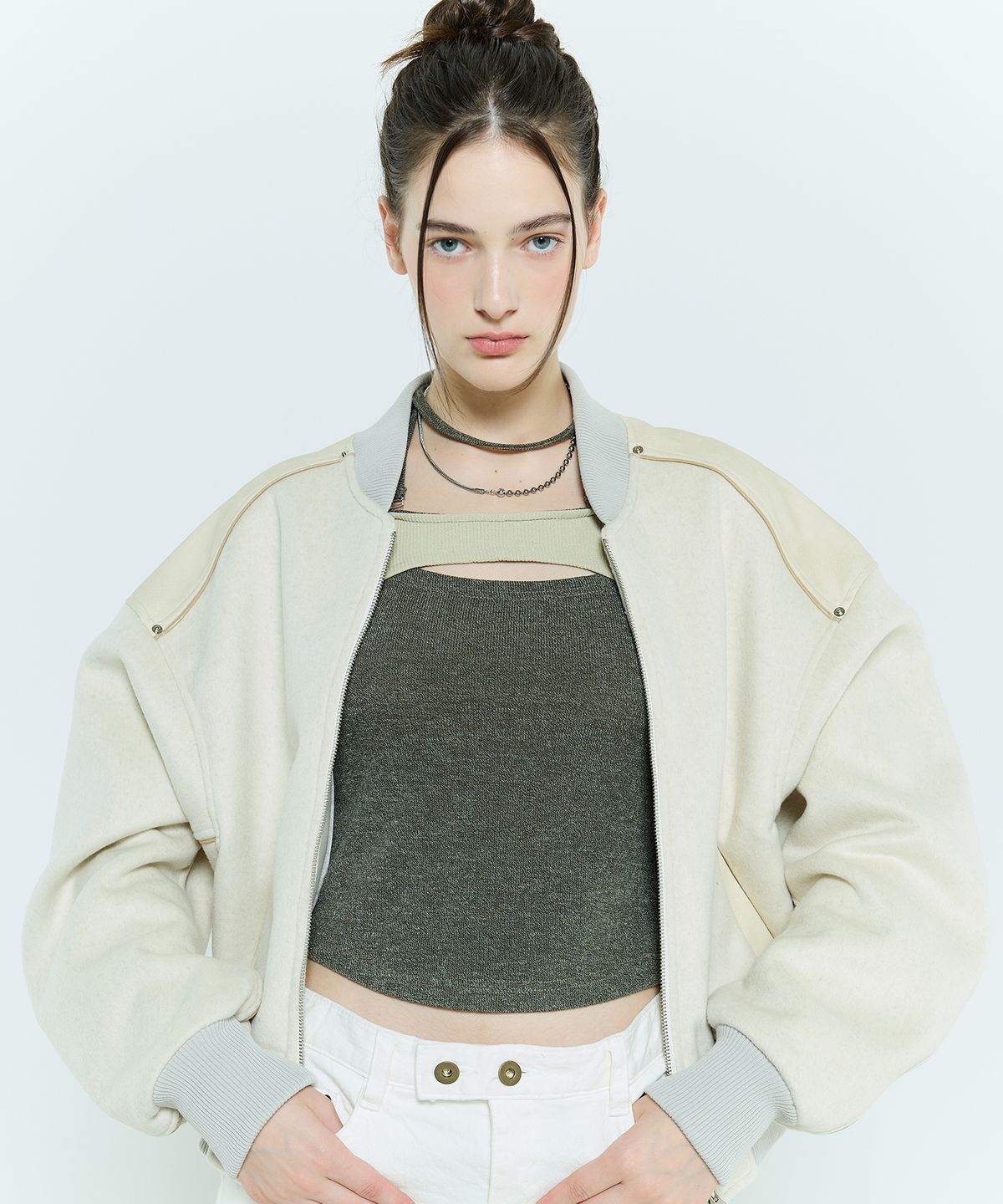 라티젠(LARTIGENT) L6 WOOL BOMBER JACKET(OATMEAL)