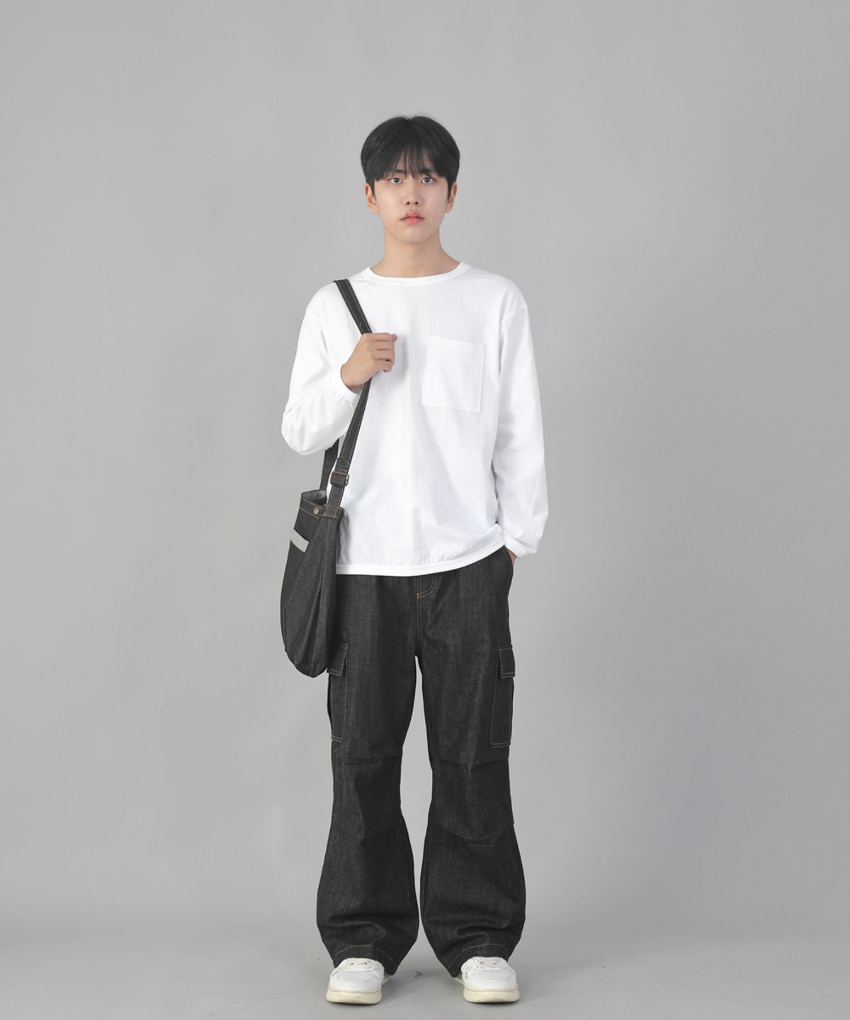 세인트크루(SAINTCREW) 다운타운 M 크로스백 DMC-120 데님 블랙