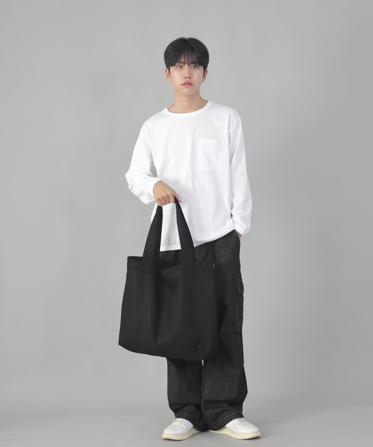 세인트크루(SAINTCREW) 미니멀 빅사이즈 숄더백 MBS-122 블랙블랙