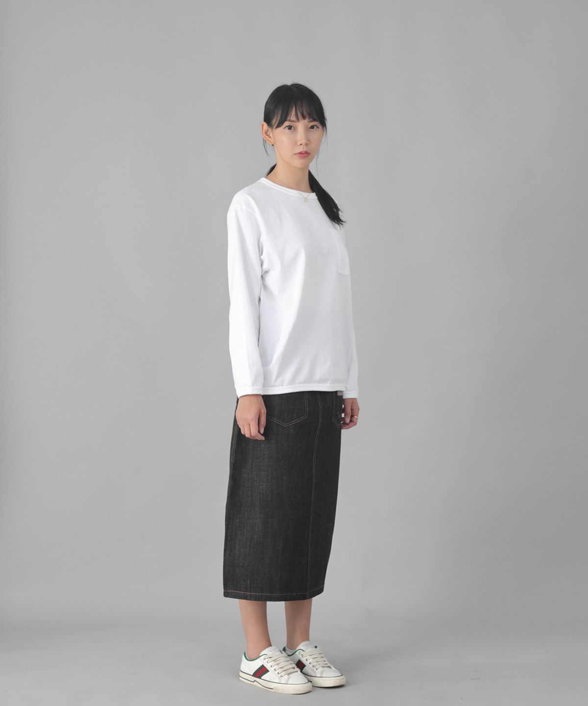세인트크루(SAINTCREW) 7PK 데님 롱스커트 7PLS-1308 블랙데님