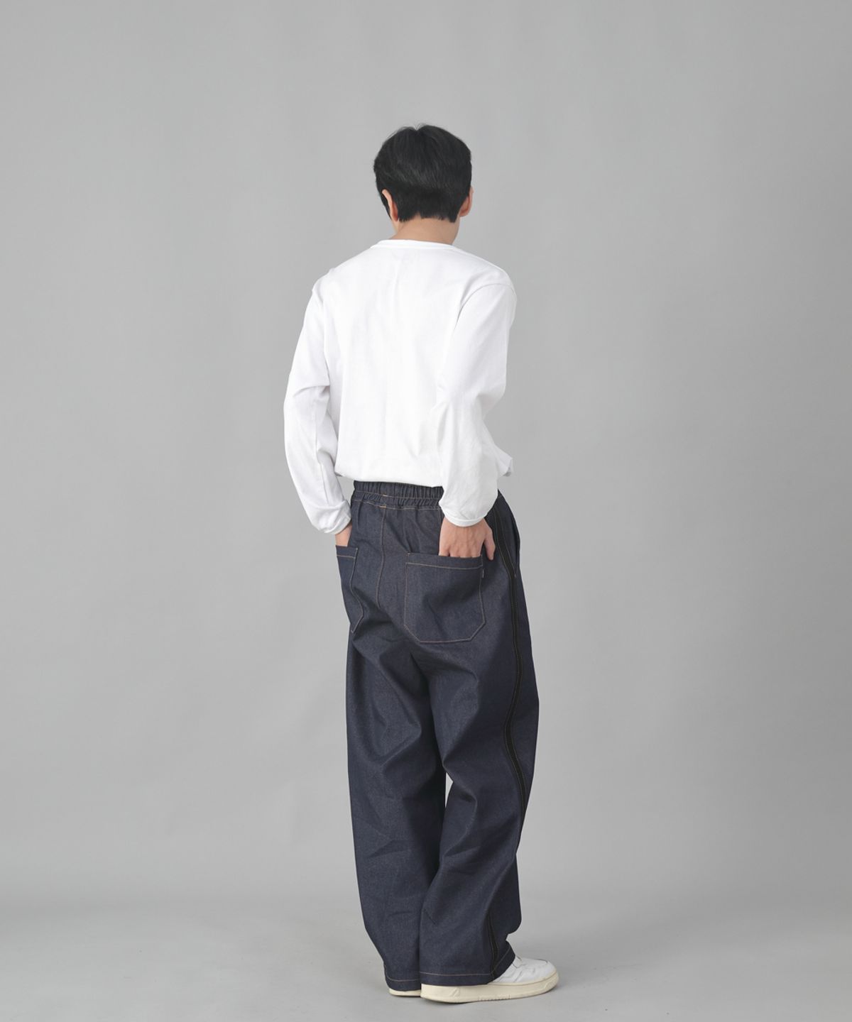 세인트크루(SAINTCREW) 블랙 P라인 EX와이드팬츠 PLW-341 데님 인디고