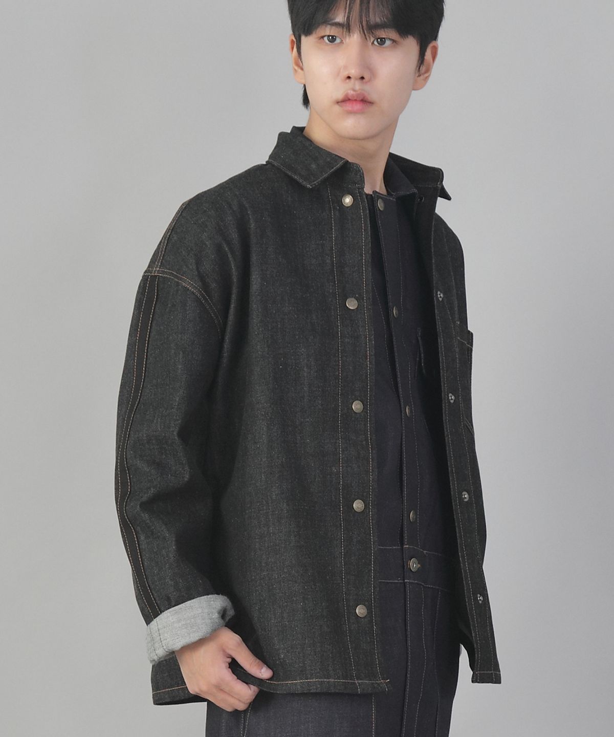 세인트크루(SAINTCREW) P라인 컴포 데님자켓 PCD-418 블랙 데님