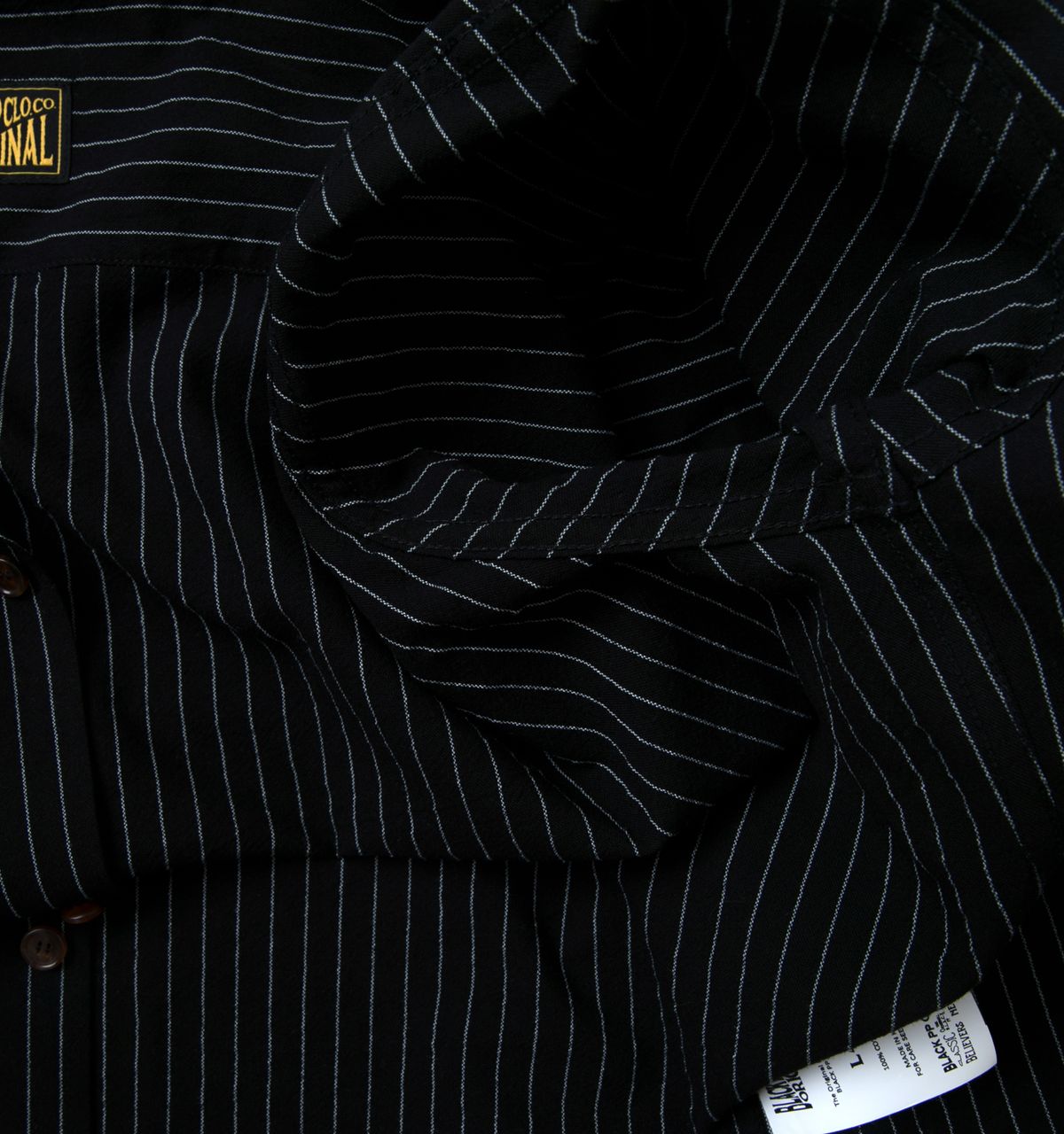 블랙피피(BLACKPP) BLACK PP Vertical Stripe Open Collar Shirts