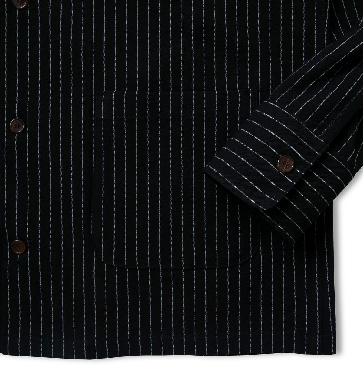 블랙피피(BLACKPP) BLACK PP Vertical Stripe Open Collar Shirts