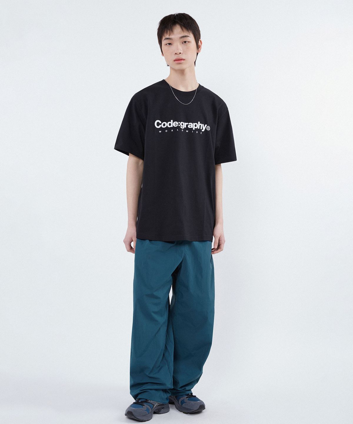 코드그라피(CGP) 나일론 스트링 팬츠 - 블루그린