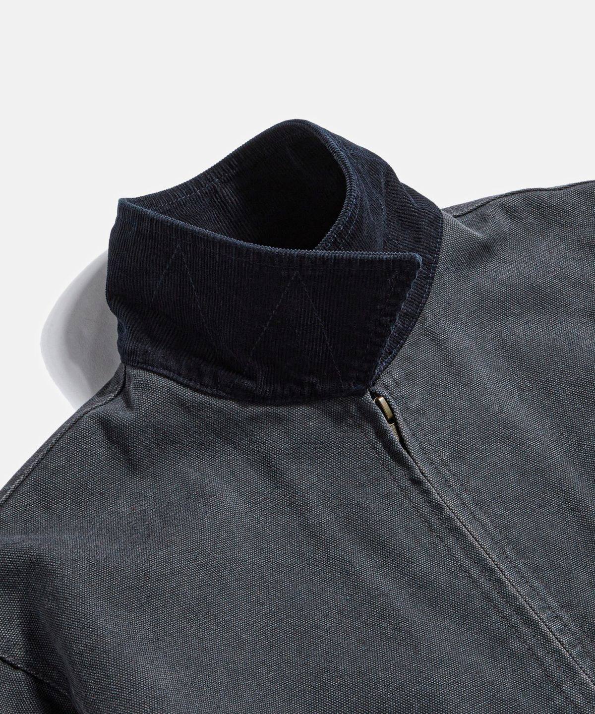 에스피오나지(ESPIONAGE) Washed Canvas Blouson Jacket Charcoal Navy