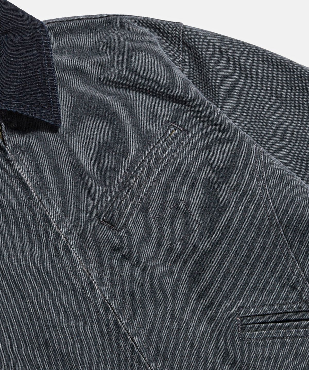에스피오나지(ESPIONAGE) Washed Canvas Blouson Jacket Charcoal Navy