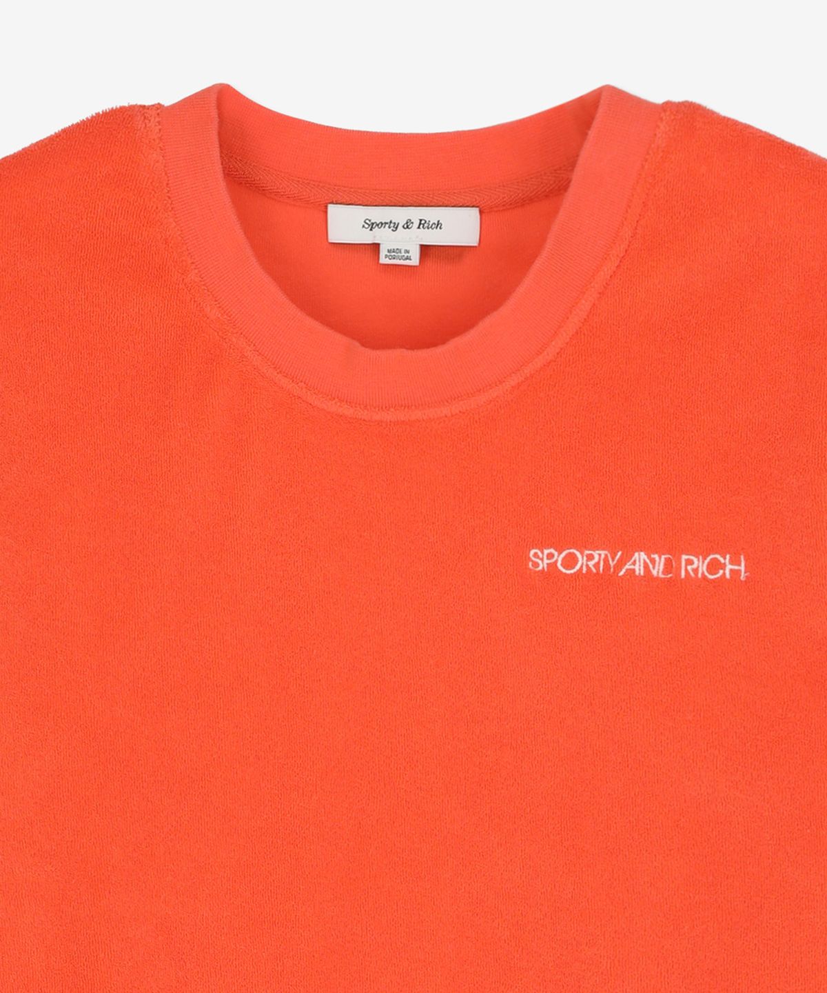 스포티앤리치(SPORTY&RICH) 디스코 테리 크롭 반소매 티셔츠 - 세리스 / TS963CE