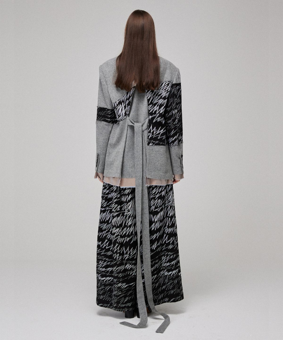 므아므(MMAM) Signature patchwork wool blazer