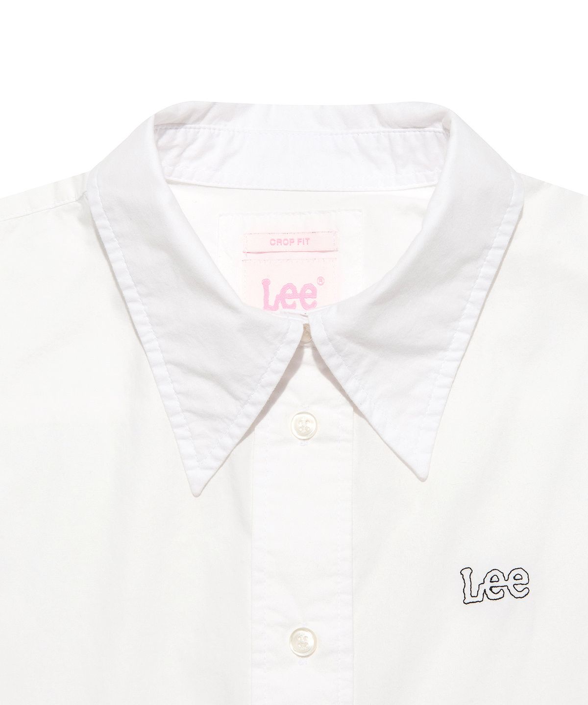 리(LEE) 우먼 숏 크롭 셔츠 화이트