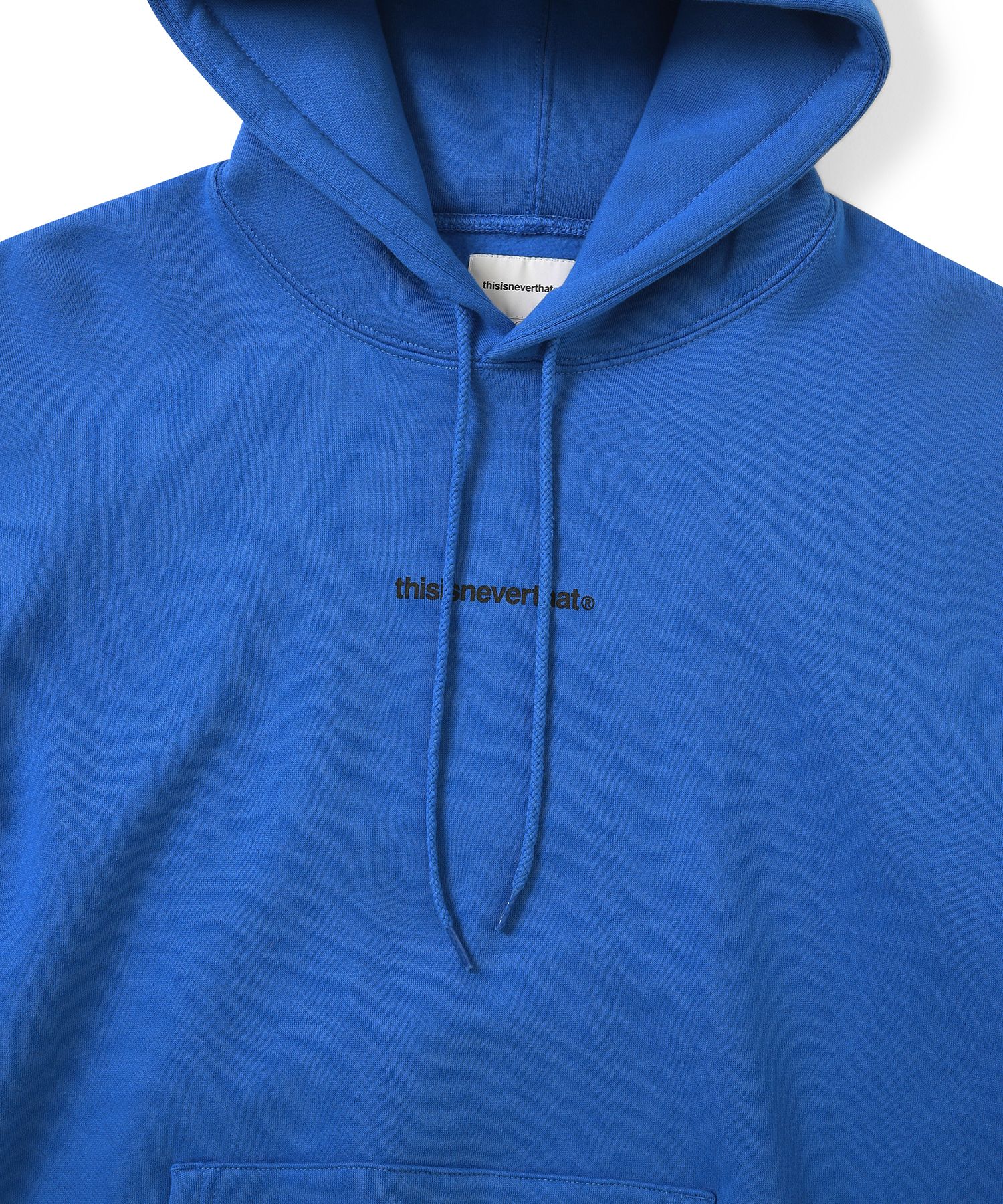 MUSINSA | thisisneverthat® TNT SN Stacked Logo Hoodie BLUE