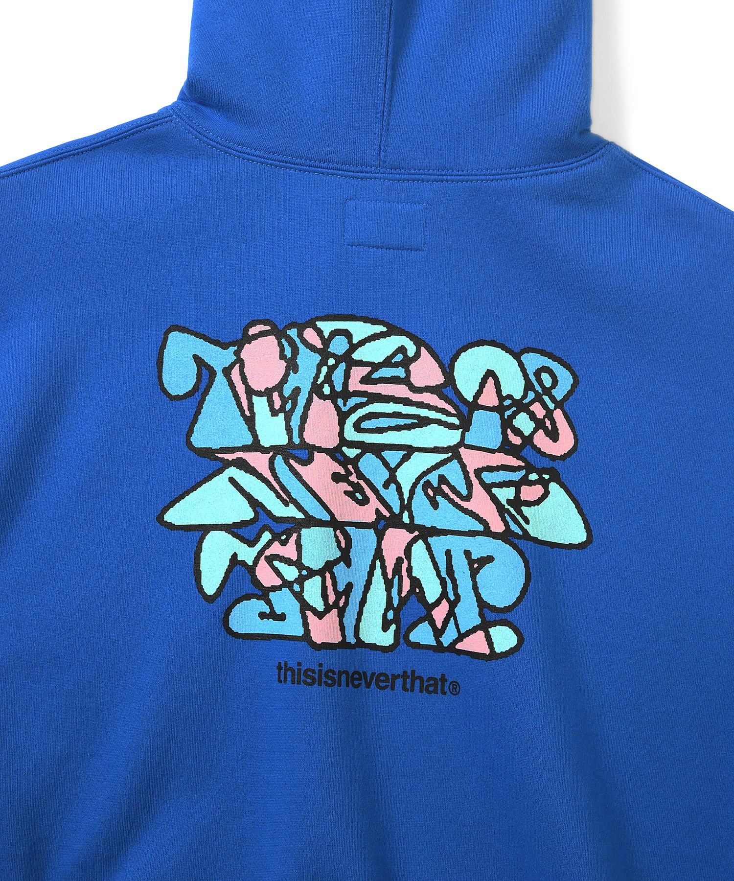 MUSINSA | thisisneverthat® TNT SN Stacked Logo Hoodie BLUE