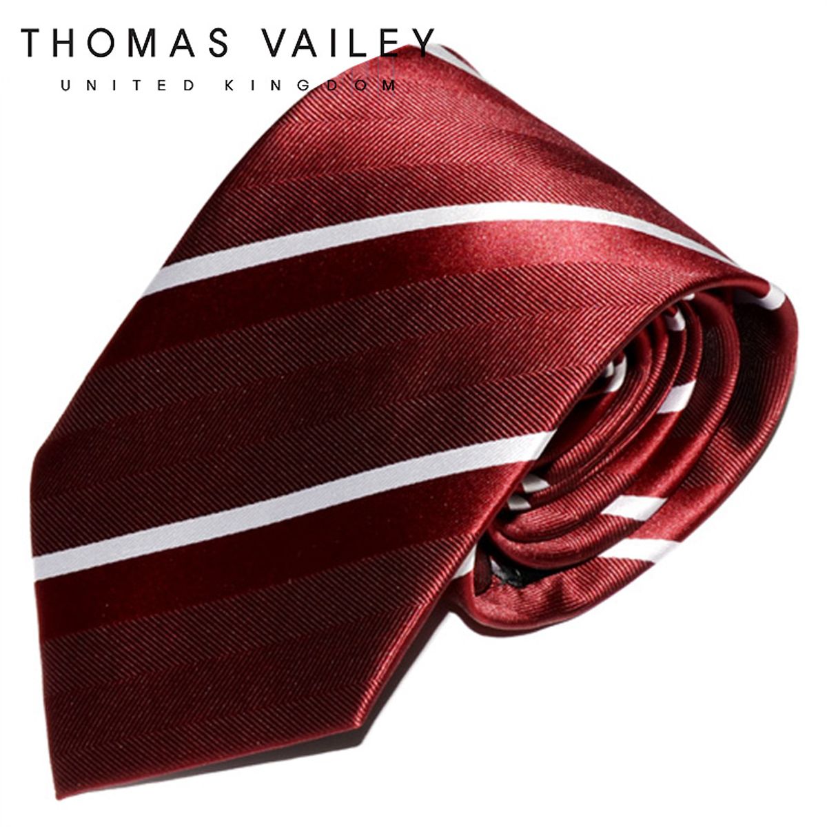 토마스 베일리(THOMAS VAILEY) 패션넥타이-실루엣 와인 8cm