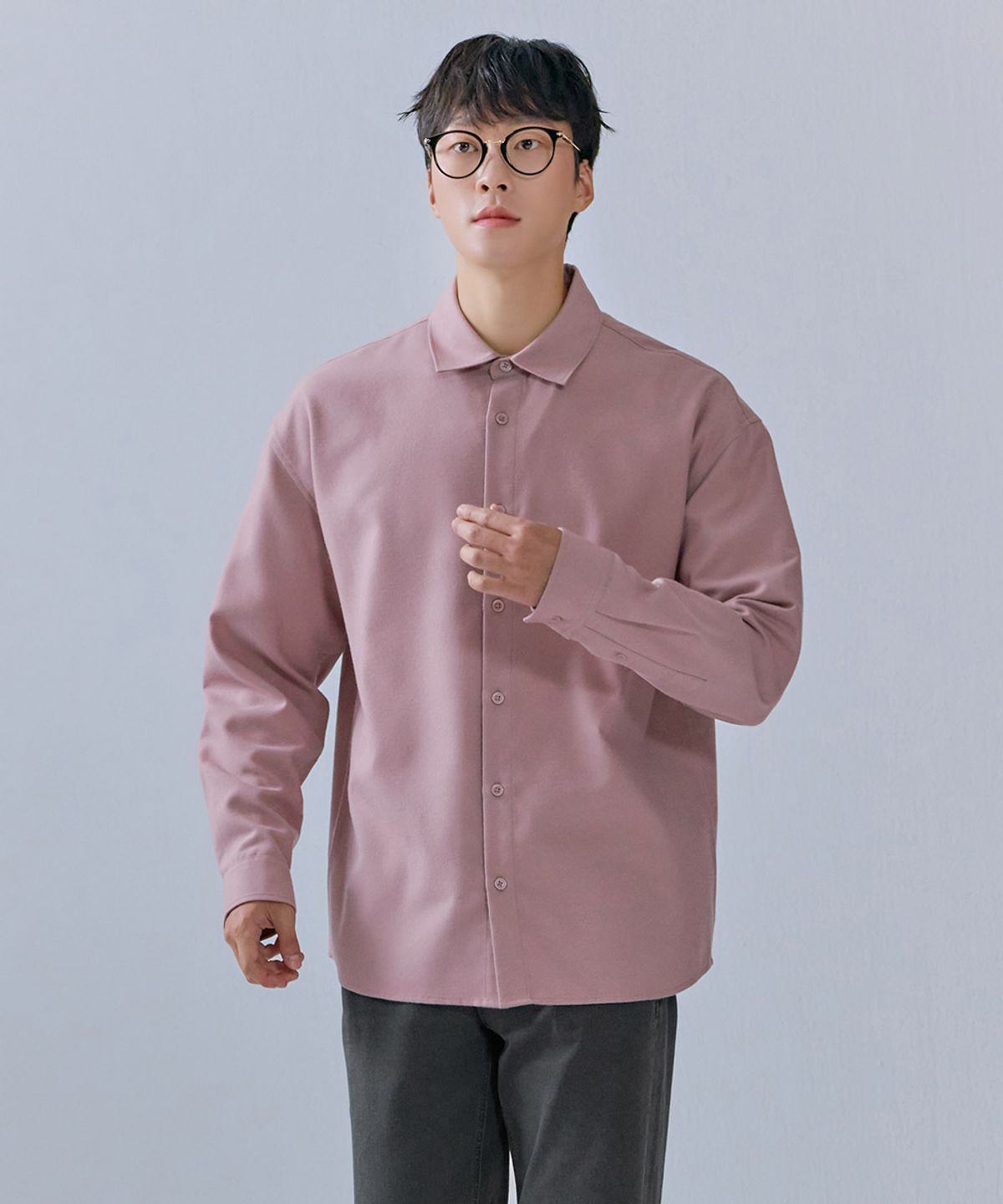 체이스컬트(CHASECULT) 남성 솔리드 베이직 셔츠-CEZK5401B0P