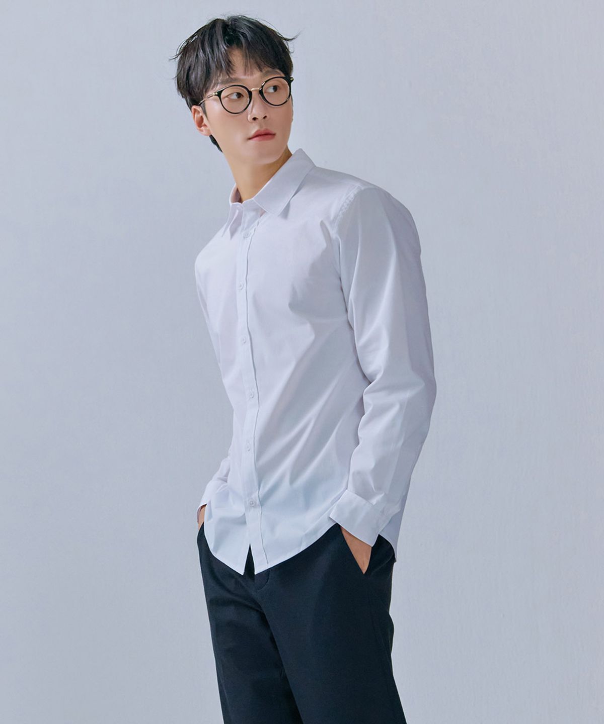 체이스컬트(CHASECULT) 남성 베이직 스판 셔츠-CEZK5402B01