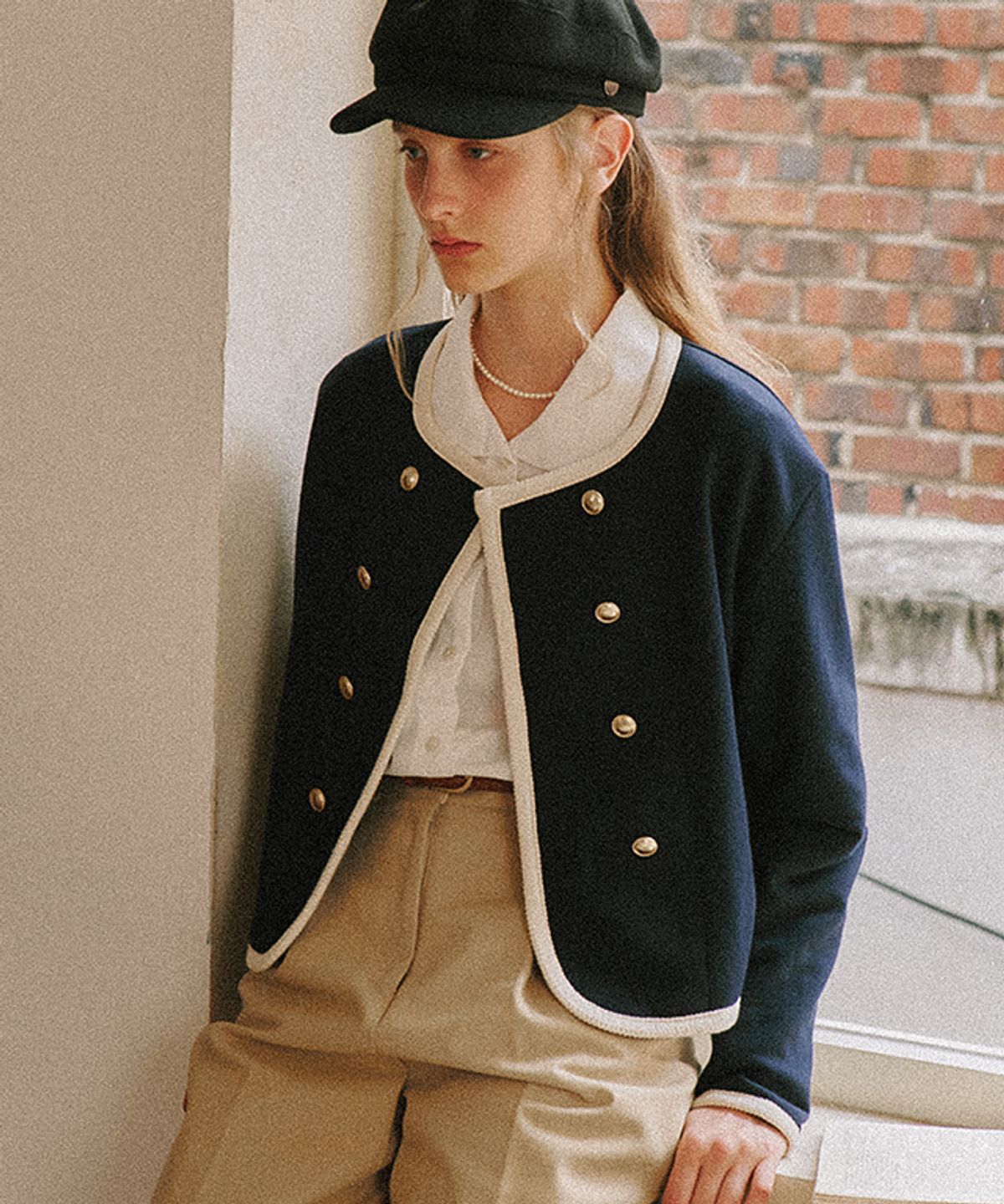 론론(RONRON) FRENCH WIDE COLLAR SHIRTS WHITE