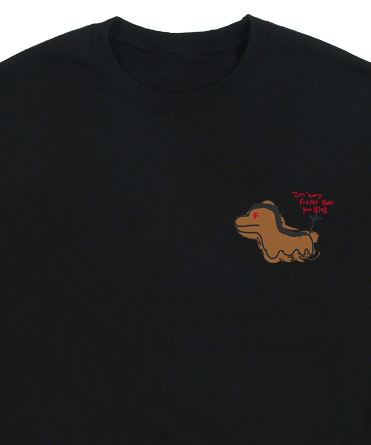 그레이버(GRAVER) [UNISEX]FAST HORSE 맨투맨_블랙