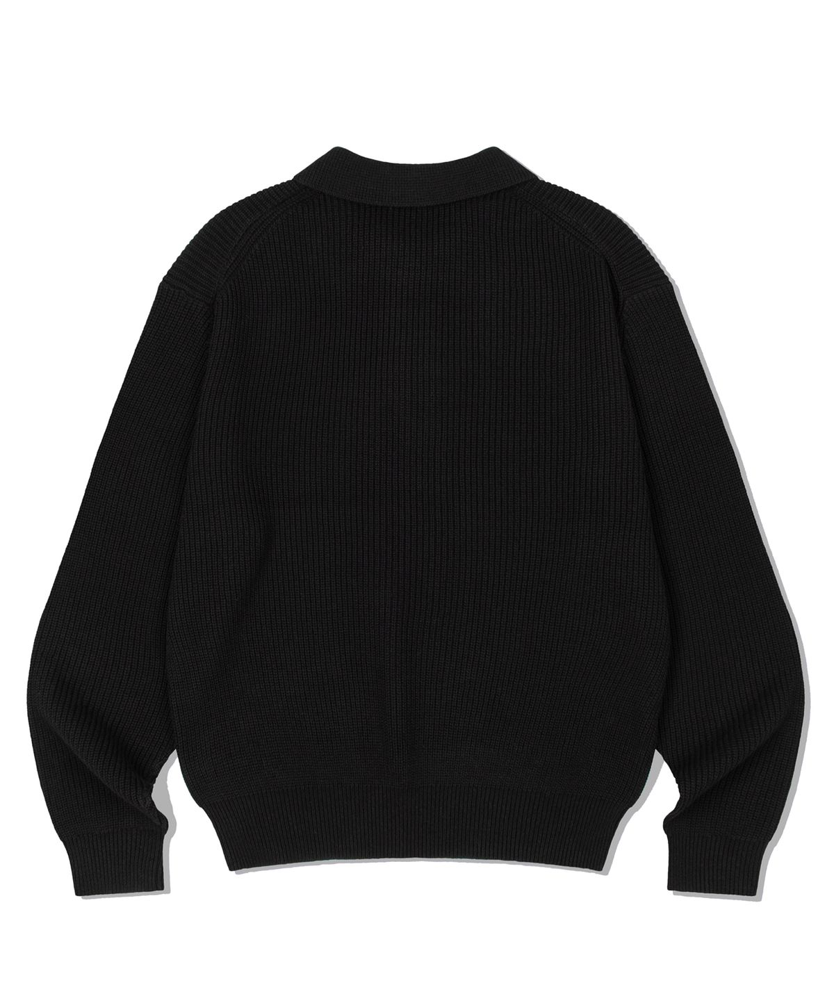 디 그랜드 마틴(DE GRAND MATIN) ZIP-UP COLLAR KNITWEAR_BLACK