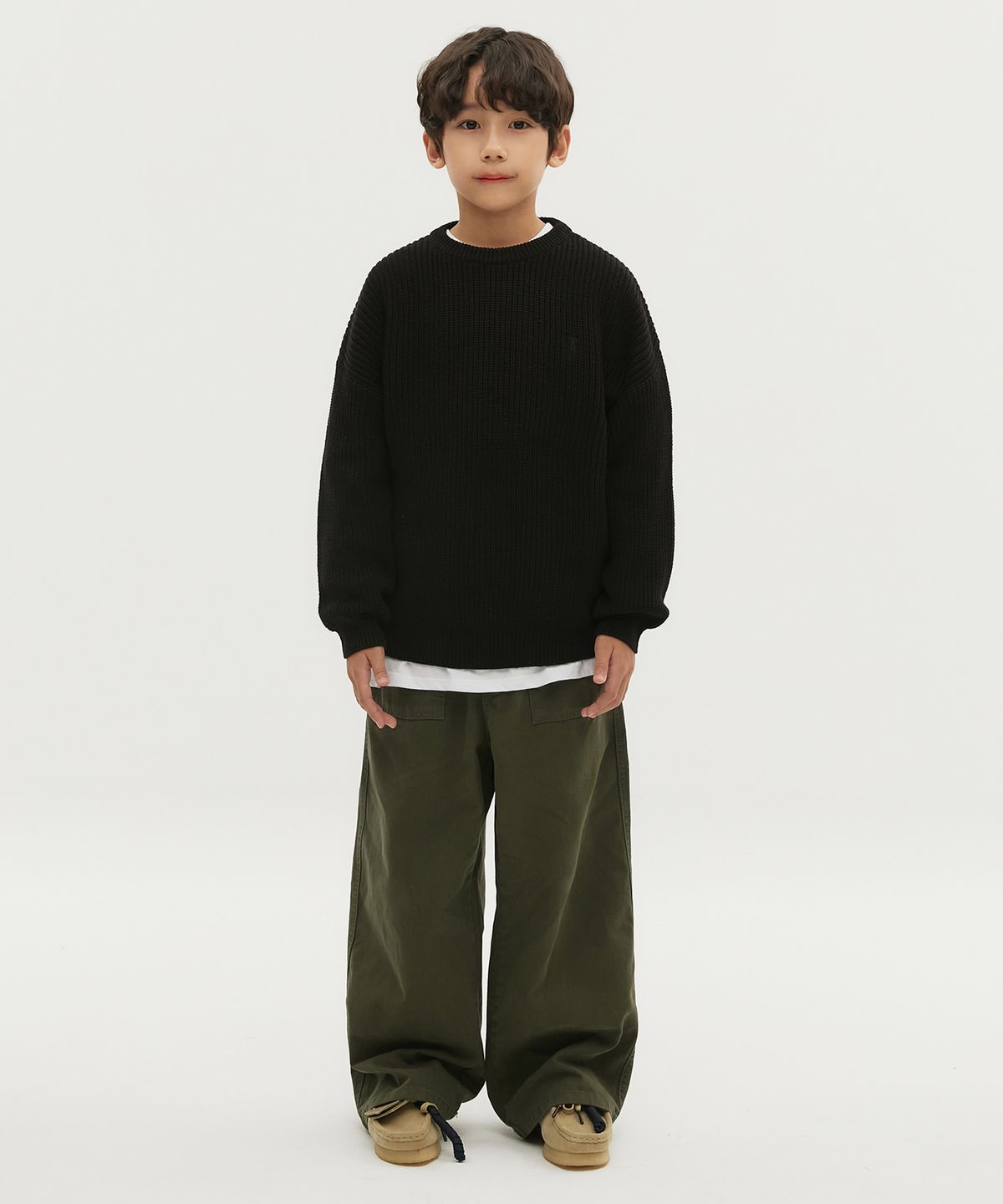 테이크이지 키즈(TAKEASY KIDS) 워셔블 크루넥 오버니트(블랙)