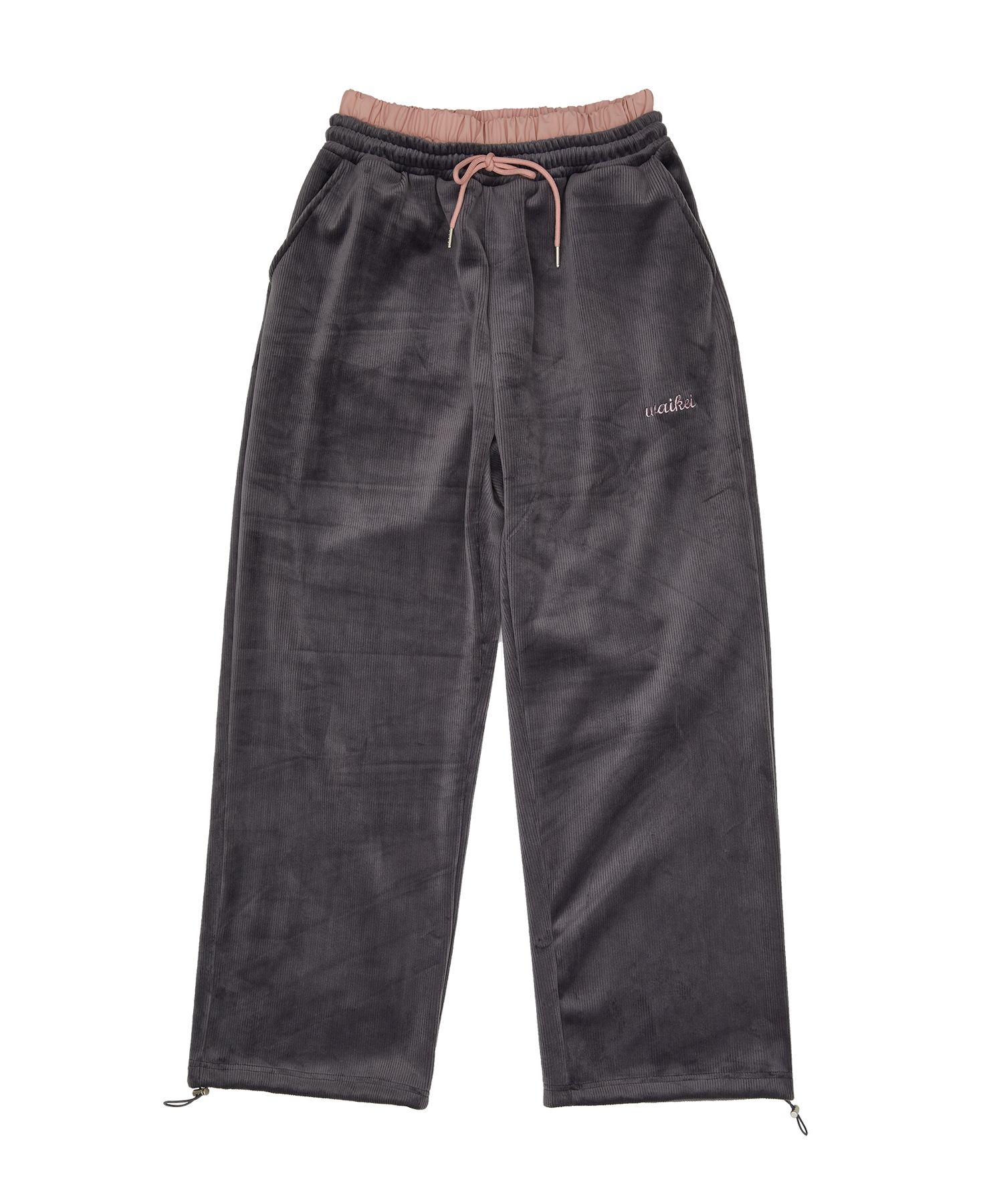 MUSINSA | WAI KEI Double Corduroy Banding Pants Charcoal