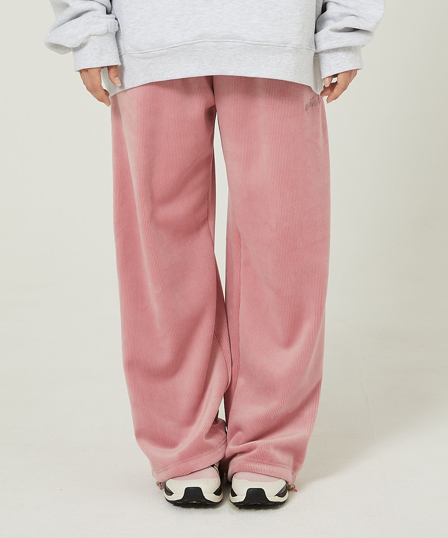 MUSINSA | WAI KEI Double Corduroy Banding Pants Pink