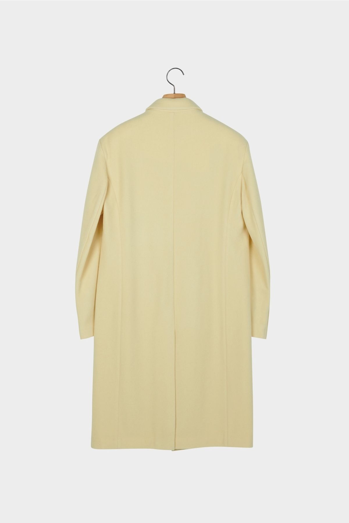 노앙(NOHANT) WOOL SINGLE LONG COAT AURORA LIME