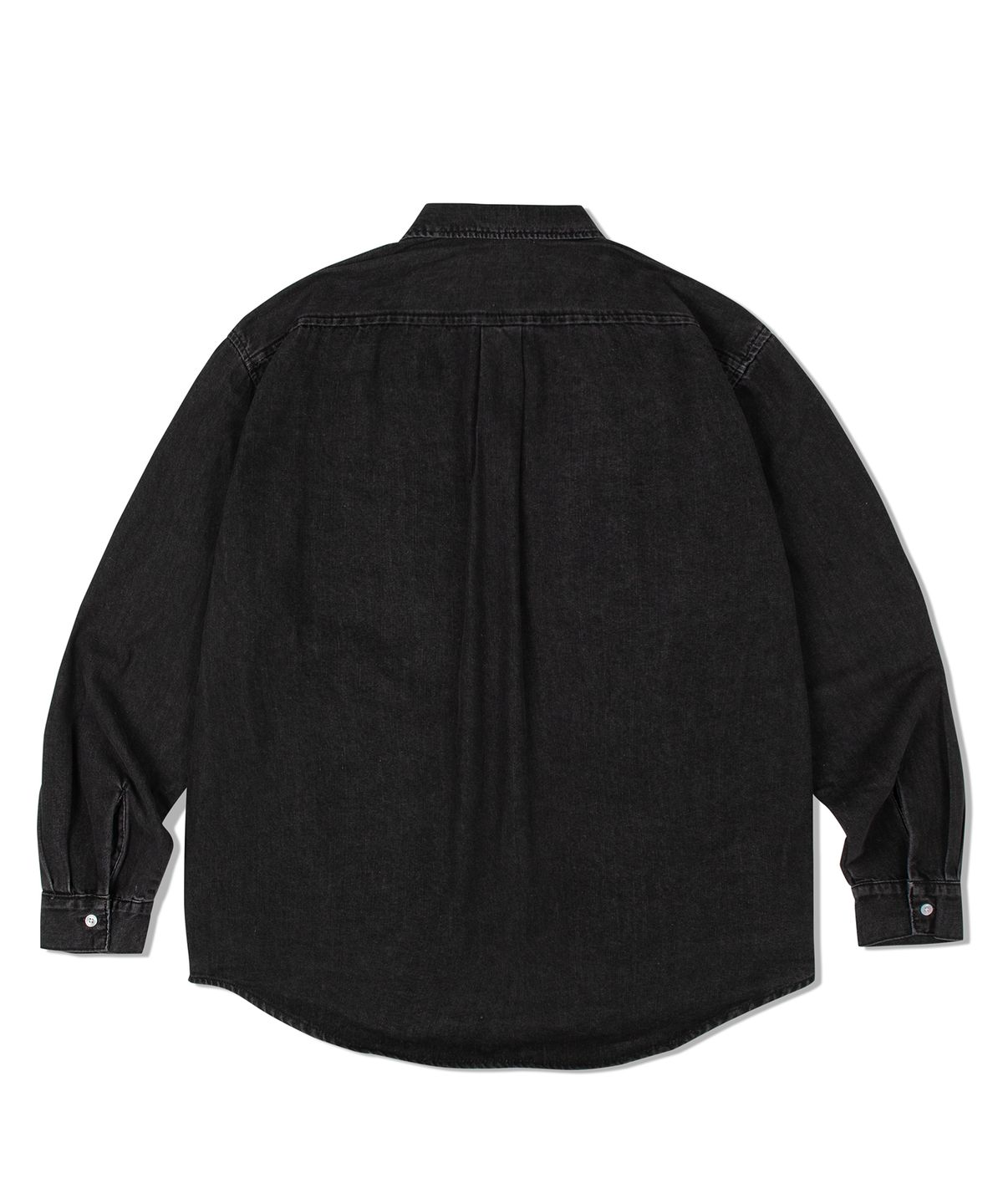 디 그랜드 마틴(DE GRAND MATIN) OVER FIT LOGO DENIM SHIRT_BLACK