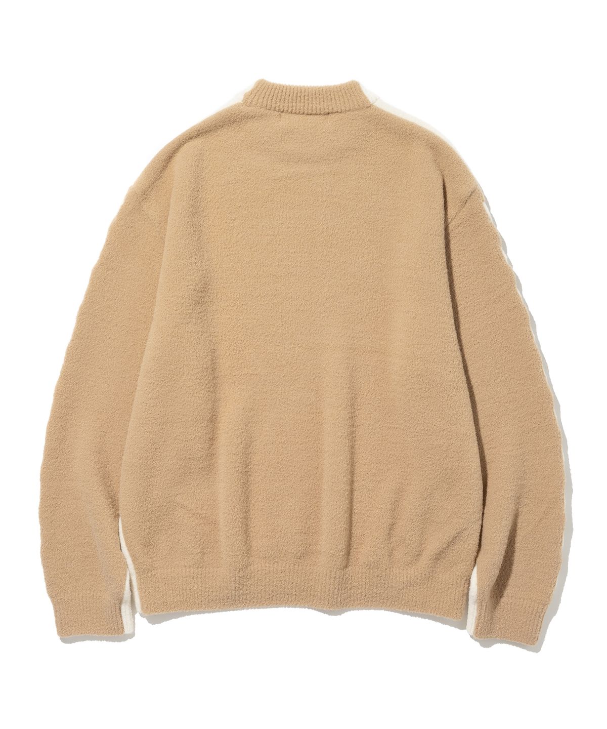 니티드(KNITTED) 슬리브 케이블 투톤 니트 IVORY/BEIGE
