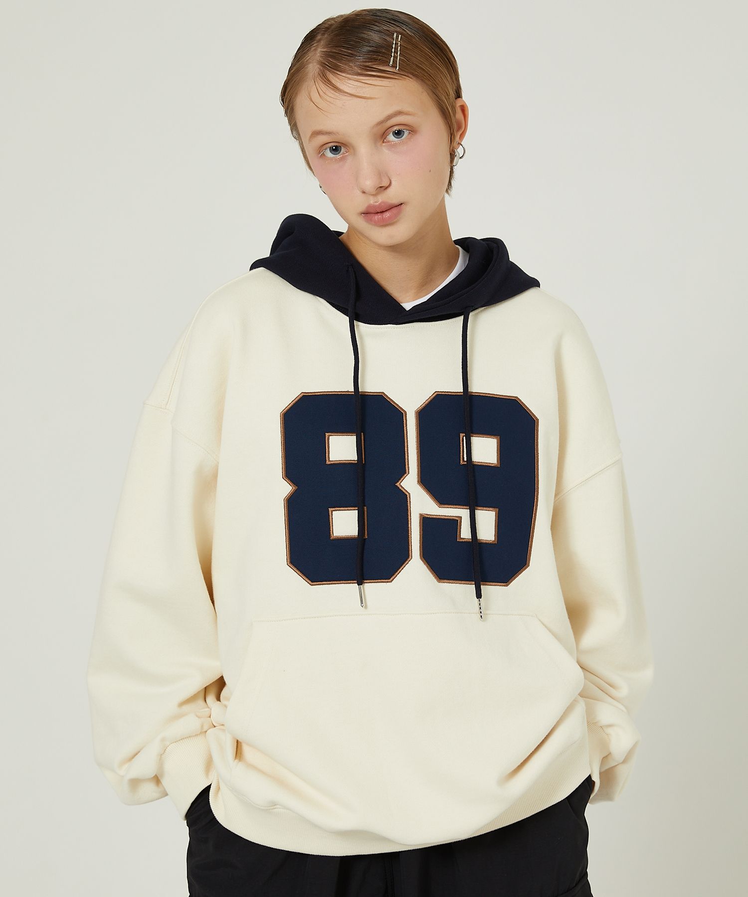 さらに100円引き◆WAI KEI◆Color block 89 logo hoodie MUSINSA公式 | WAI KEI Color Block 89 Logo Hoodie Ivory