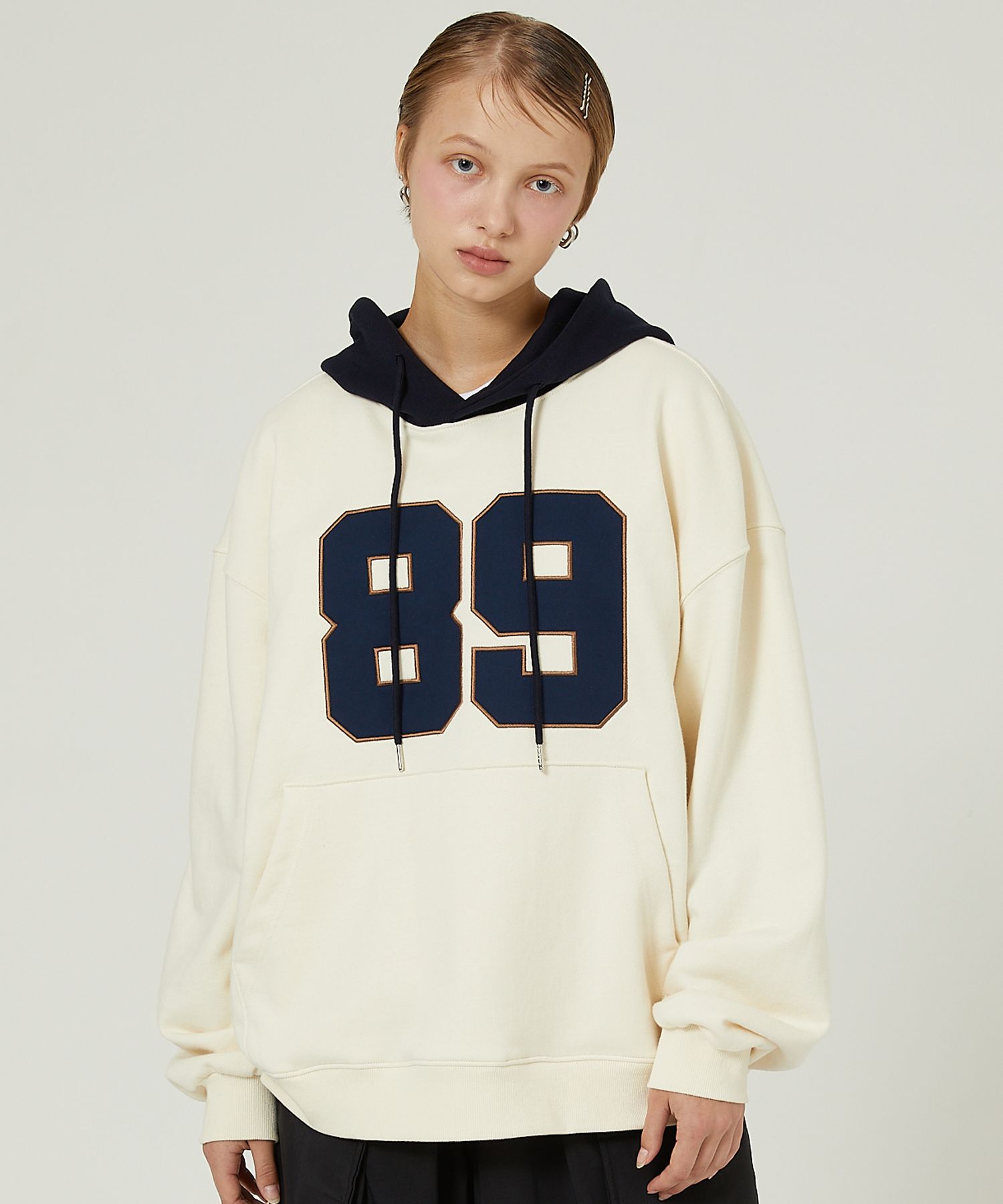 さらに100円引き◆WAI KEI◆Color block 89 logo hoodie MUSINSA公式 | WAI KEI Color Block 89 Logo Hoodie Ivory