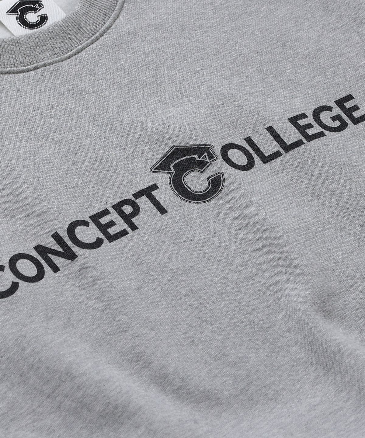 컨셉트컬리지(CONCEPTCOLLEGE) 베이직 라인 로고 그레이 스웨트 셔츠 [남녀공용]