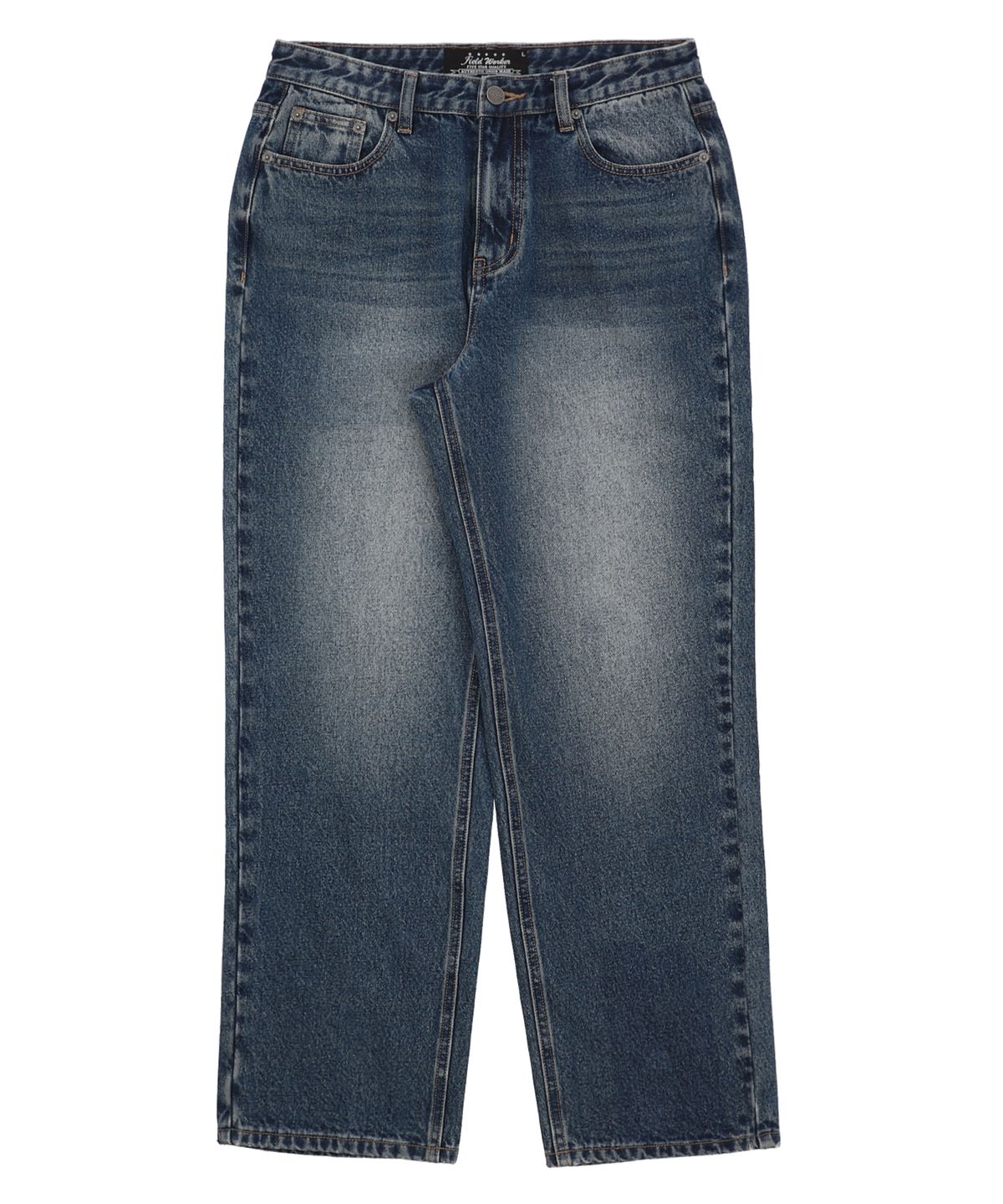 필드워커(FIELDWORKER) CAT BRUSH SEMI WIDE WARM DENIM [BLUE]
